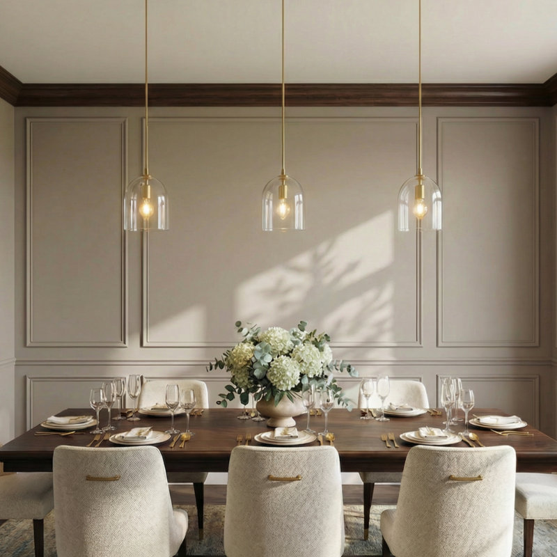 Mercer41 Alexandre 1-Light 7.9'' W Thickness Modern Dome Kitchen